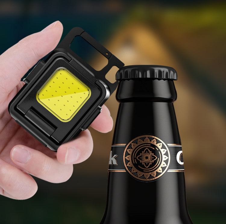 Double Sided COB Flashlight Mini Keychain Light Camping Light