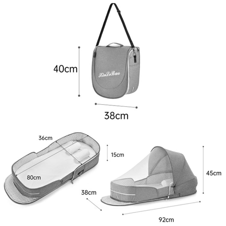 706 Backpack Portable Movable Crib Multifunctional Foldable Baby Bed