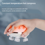 K111 Hot Compress Red Light Head Massager Electric Kneading Vibration Waterproof Head Instrument