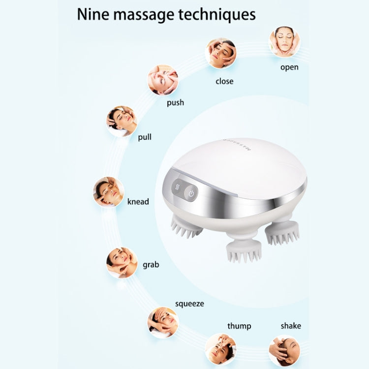 K111 Hot Compress Red Light Head Massager Electric Kneading Vibration Waterproof Head Instrument