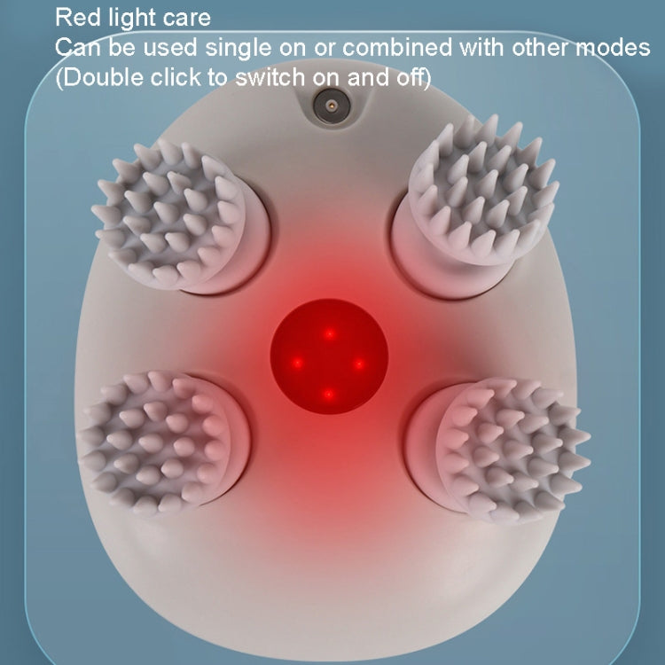 K111 Hot Compress Red Light Head Massager Electric Kneading Vibration Waterproof Head Instrument