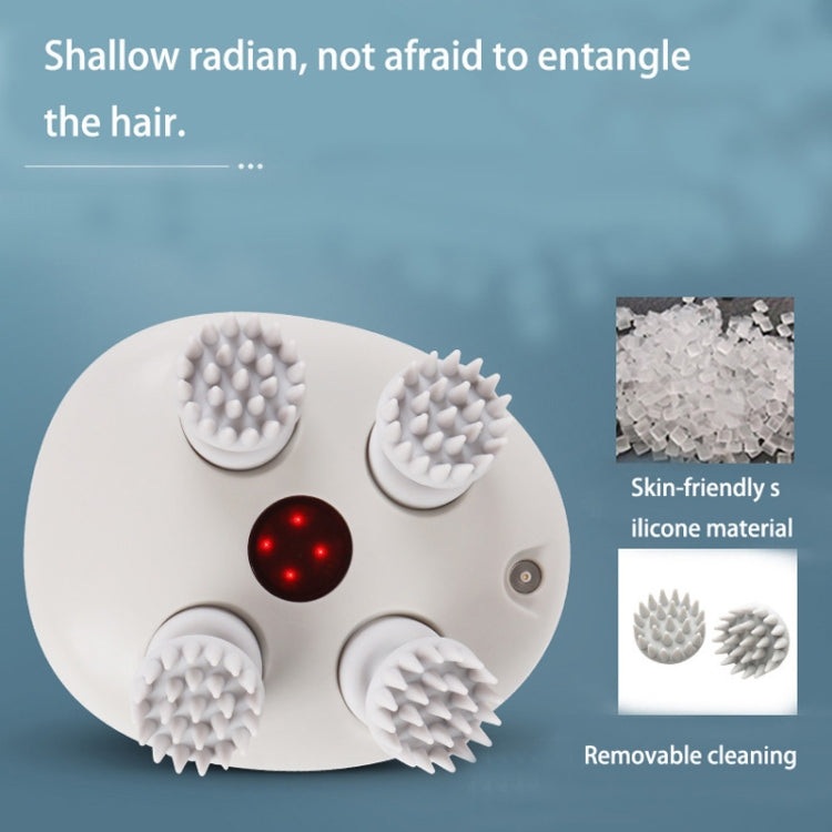K111 Hot Compress Red Light Head Massager Electric Kneading Vibration Waterproof Head Instrument