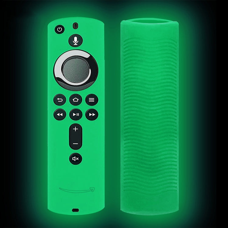 For Amazon Fire TV Stick 4K 2nd Remote Control Anti-Fall Silicone Protective Case — Luminous Blue