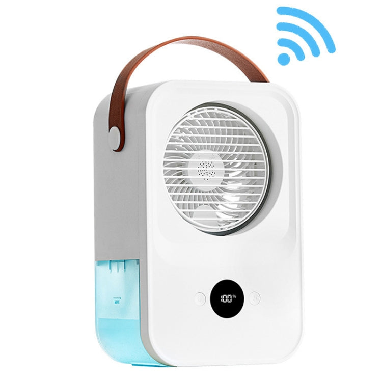MT-F60 Smart Digital Display USB Charging Air Cooler Desktop Mist Humidification Fan — Remote Control Version