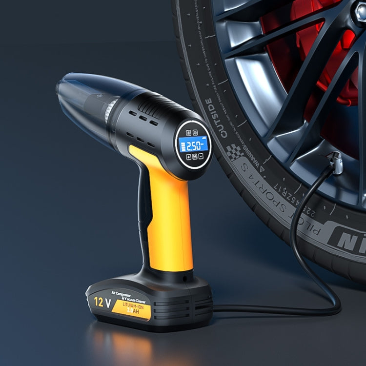 5 In 1 60W Double Motor Car Vacuum Cleaner With Blowing Air Pump Pressure Measuring Lighting Function