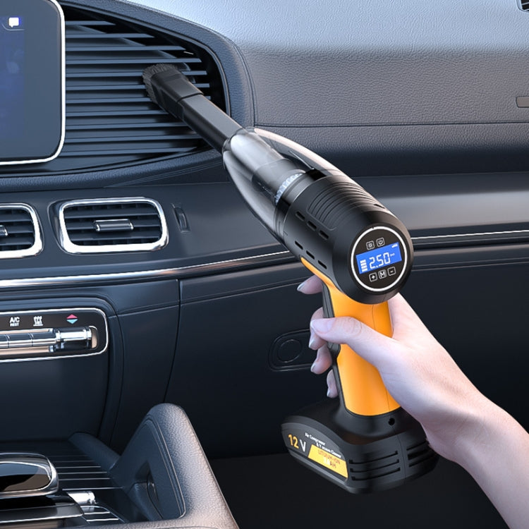 5 In 1 60W Double Motor Car Vacuum Cleaner With Blowing Air Pump Pressure Measuring Lighting Function