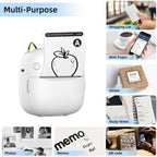 C23 Seven Colors Atmosphere Breathing Light Wireless Thermal Printer