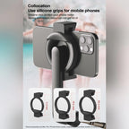Magnetic Selfie Stick Tripod Handheld Stabilizer Rod With Remote Controller — Black