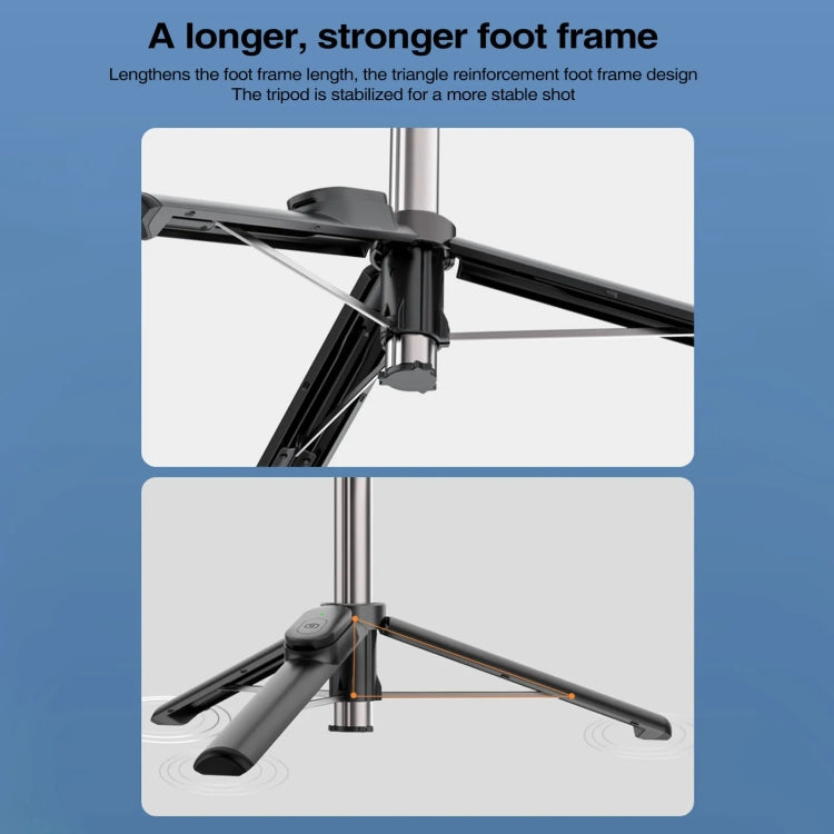 Magnetic Selfie Stick Tripod Handheld Stabilizer Rod With Remote Controller — view 11