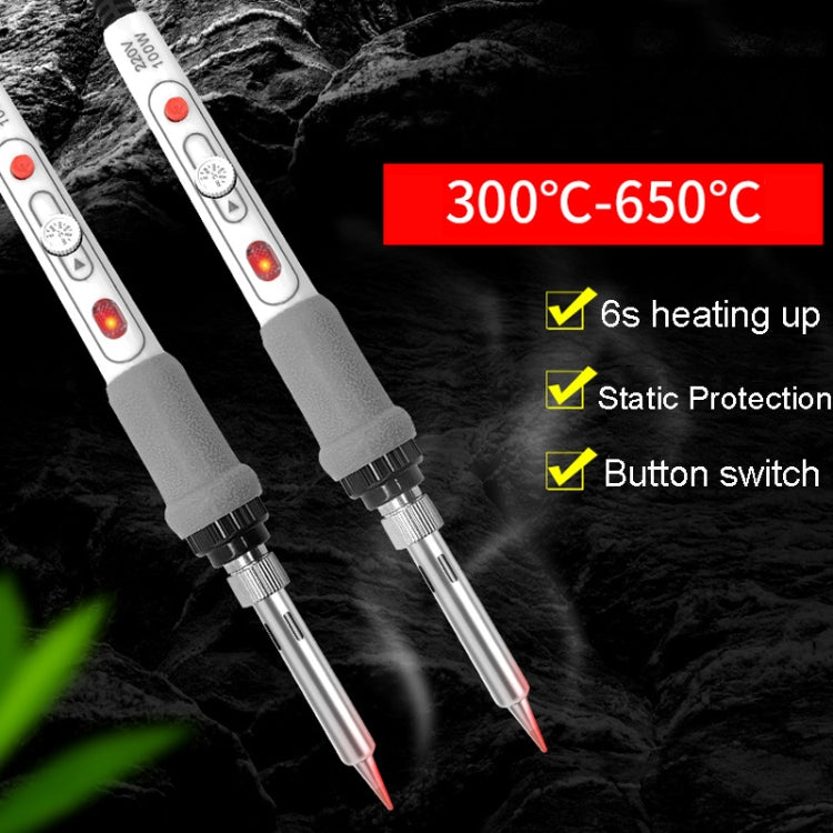 100W 220V High-power Electric Soldering Iron Adjustable Temperature Soldering Tool CN Plug