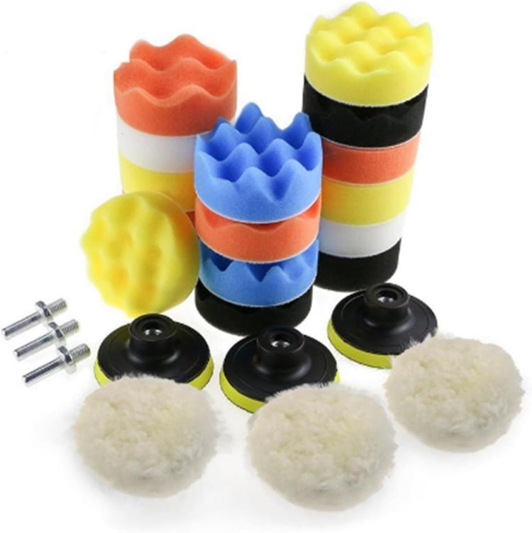 3 Inch Polishing Waxing Pad Sponge Buffing Kit — 22 In 1