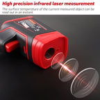 Color Screen Infrared Thermometer Industrial Electronic Thermometer — view 12