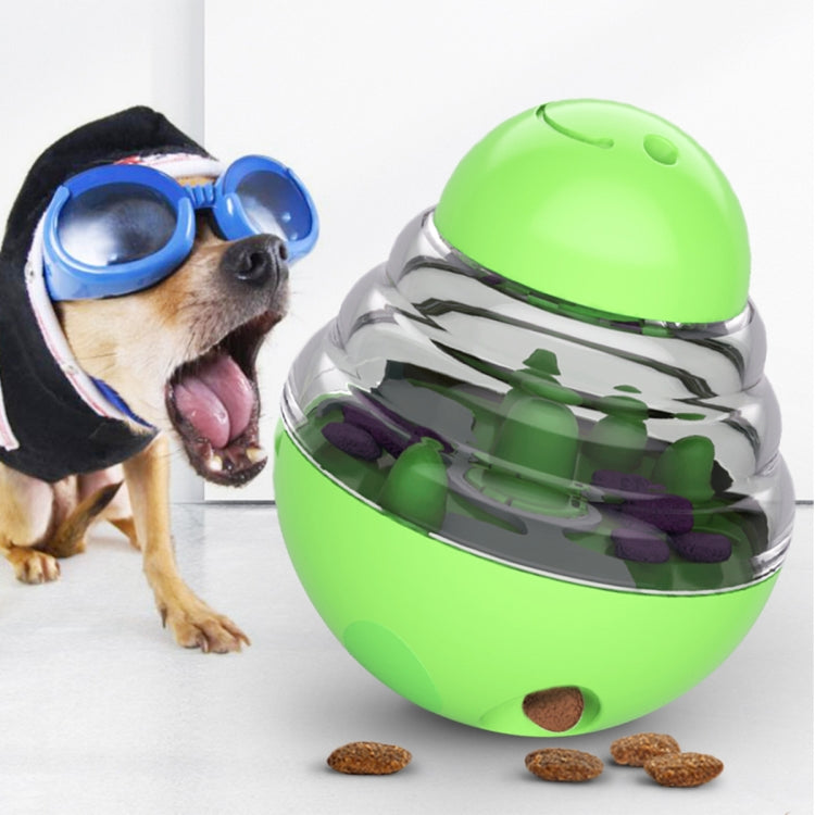 056DT Puzzle Training Pet Food Leakage Toy Tumbler Ball Dog Toy — Tumbler Ball(Lake Blue)