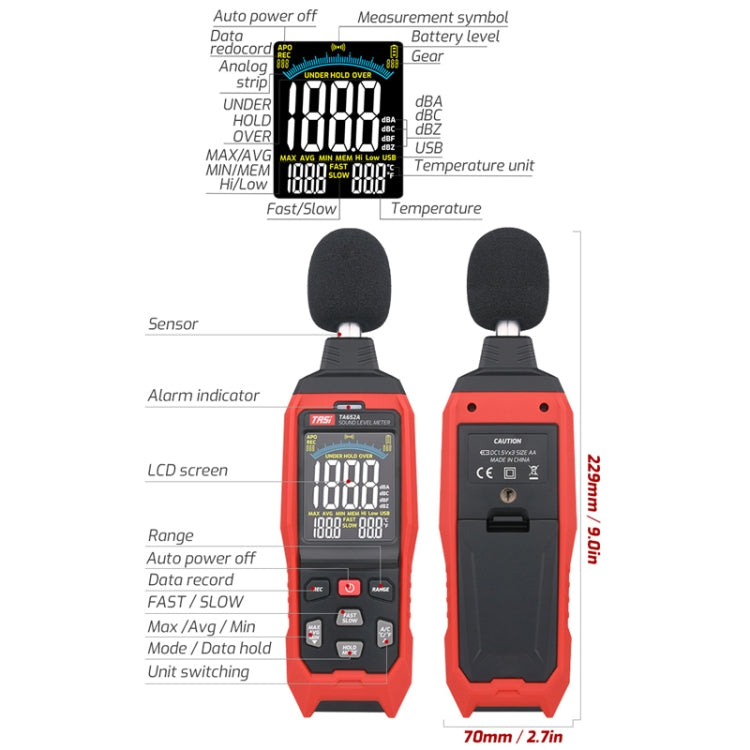 Home Noise Tester Detection Volume Device Z Weighted Decibel Device — TBD0603673301