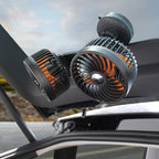 F6026 Large Suction Cup Vehicle-Mounted Double-Head Fan