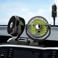 F621 Car Rotatable Turntable Silent Car Double Head Fan