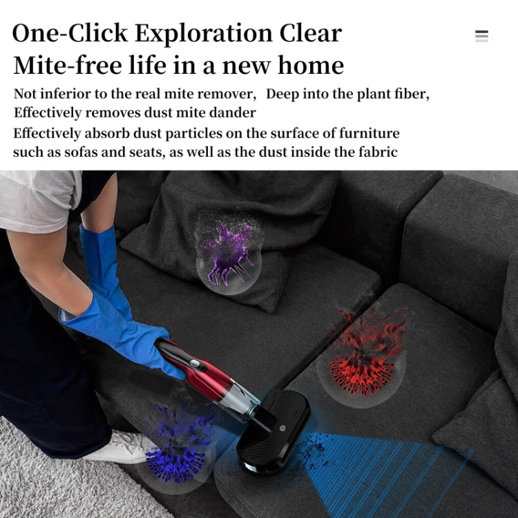4 In 1 12000pa Wireless Mini Handheld Car Vacuum Cleaner Mite Remover
