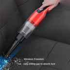 4 In 1 12000pa Wireless Mini Handheld Car Vacuum Cleaner Mite Remover