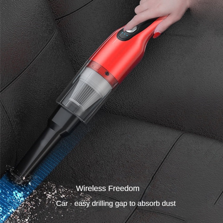 4 In 1 12000pa Wireless Mini Handheld Car Vacuum Cleaner Mite Remover