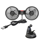F4206 Suction Cup Double Head Car USB Fan