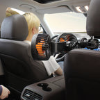 F6207 Car Rear Seat Zip Lock USB Double Head Fan