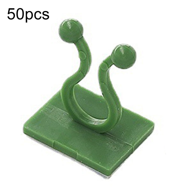 50pcs Plant Climbing Wall Buckle Vine Traceless Plant Fixer Self-Adhesive Hooks — Small