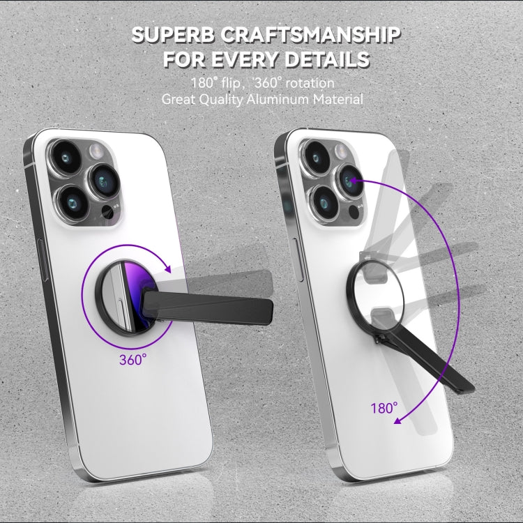 Aluminum Alloy Mobile Phone Bracket Ultra-thin Rotating Back Stick Lollipop Mirror Bracket
