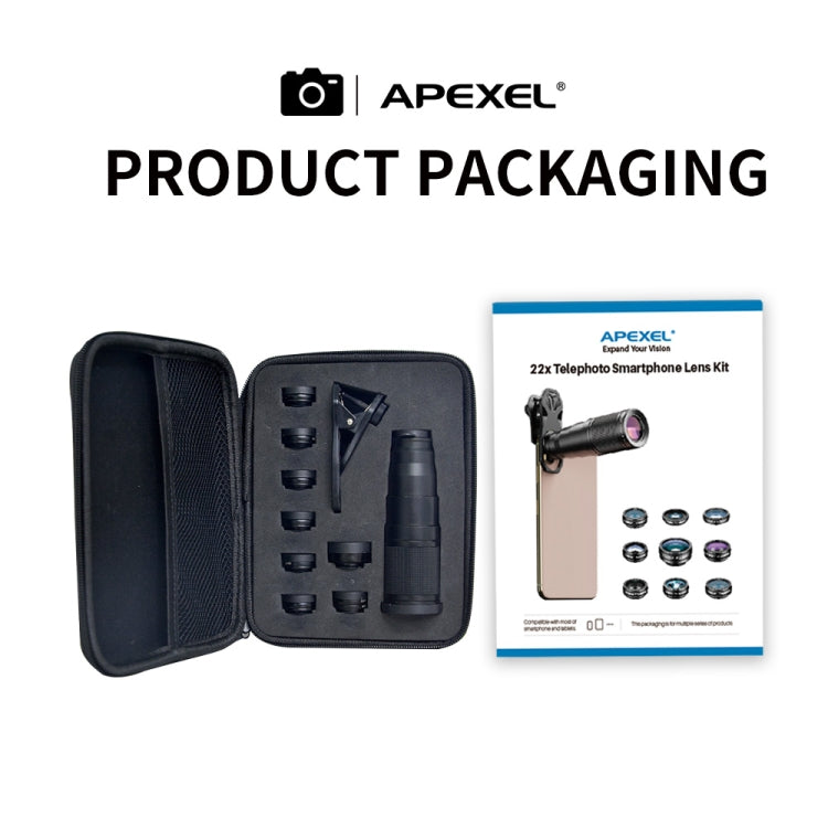 APEXEL APL-22XDG9 22X External Camera Adjustable Focus Mobile Phone Lens