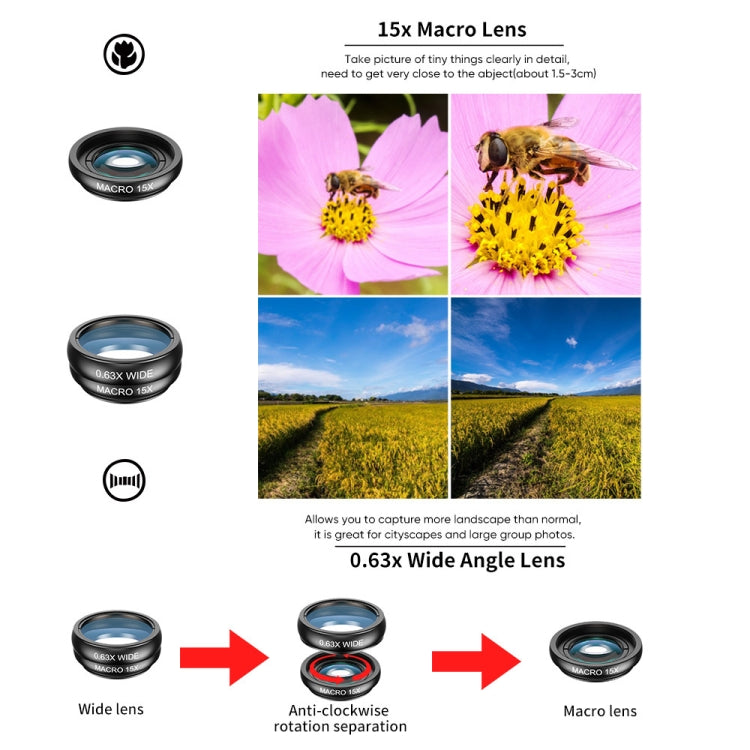 APEXEL APL-22XDG9 22X External Camera Adjustable Focus Mobile Phone Lens