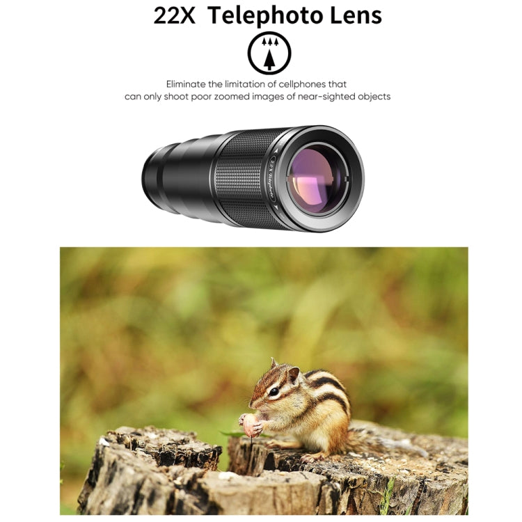 APEXEL APL-22XDG9 22X External Camera Adjustable Focus Mobile Phone Lens
