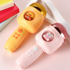 Children Wireless Microphone Bluetooth Phone Singing Microphone — Pink