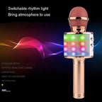 WS-858L LED Light Flashing Wireless Capacitance Microphone Comes With Audio Mobile Phone Bluetoon Live Microphone — view 15
