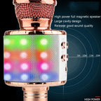 WS-858L LED Light Flashing Wireless Capacitance Microphone Comes With Audio Mobile Phone Bluetoon Live Microphone — view 12