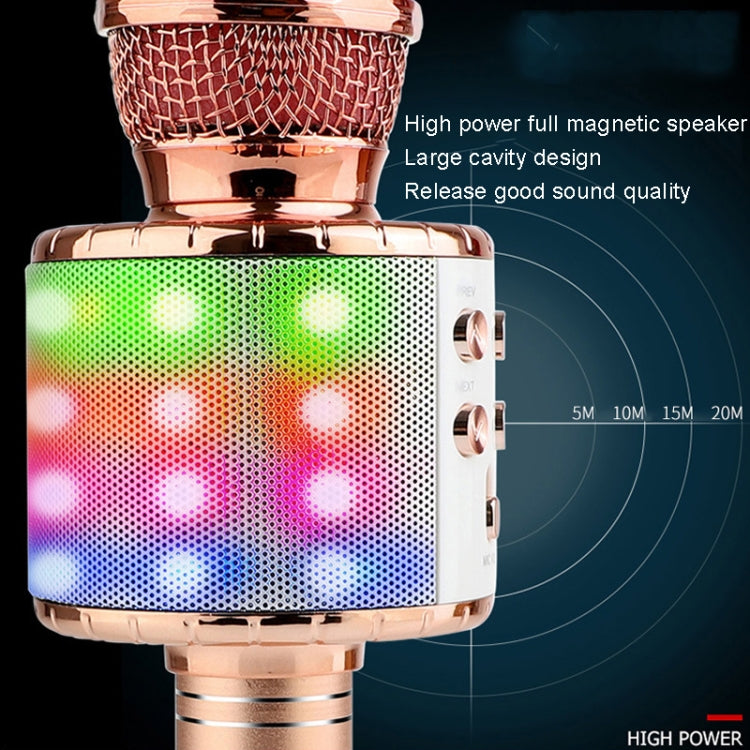 WS-858L LED Light Flashing Wireless Capacitance Microphone Comes With Audio Mobile Phone Bluetoon Live Microphone — view 12