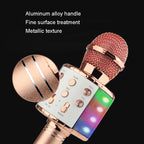 WS-858L LED Light Flashing Wireless Capacitance Microphone Comes With Audio Mobile Phone Bluetoon Live Microphone — view 13