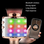 WS-858L LED Light Flashing Wireless Capacitance Microphone Comes With Audio Mobile Phone Bluetoon Live Microphone — view 14