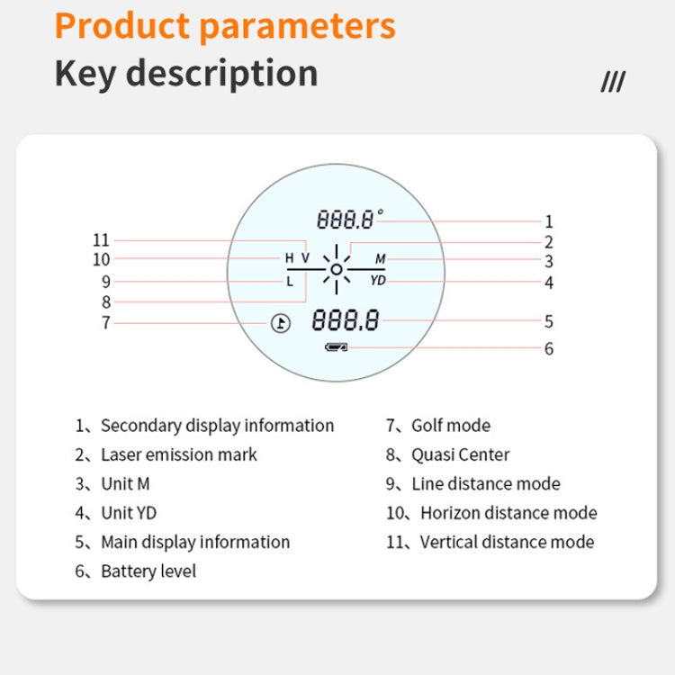 ARBULL LS-1000 Golf Rangefinder Outdoor Altimeter Goniometer Telescope — view 7