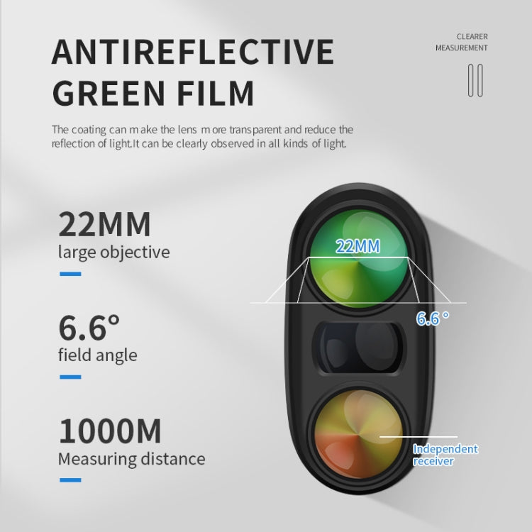 Golf Laser Rangefinder Telescope Altimeter Speedometer, ARTBULL 1000m — view 6