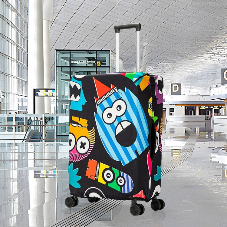 Graffiti Luggage Dust Cover Outdoor Travel Thick Elastic Luggage Protective Cover — L (22-24 inches)
