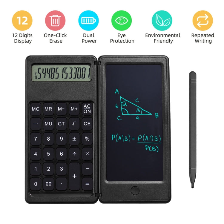 6 inch Learning Business Office Portable Foldable LCD Writing Board Calculator — view 6