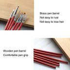 Wooden Rod Nail Brush Beauty Armor Tools Color Painting Pen Drawing Pen