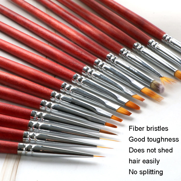 Wooden Rod Nail Brush Beauty Armor Tools Color Painting Pen Drawing Pen