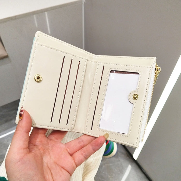 PU Leather Short Color Matching Folding Wallet Mini Portable Wallet