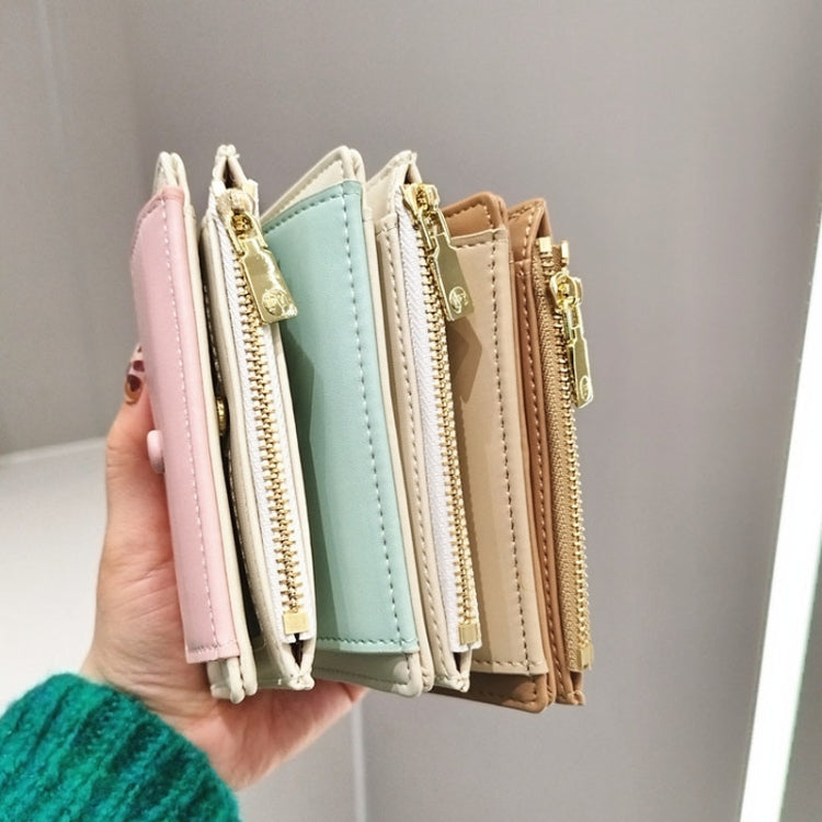 PU Leather Short Color Matching Folding Wallet Mini Portable Wallet