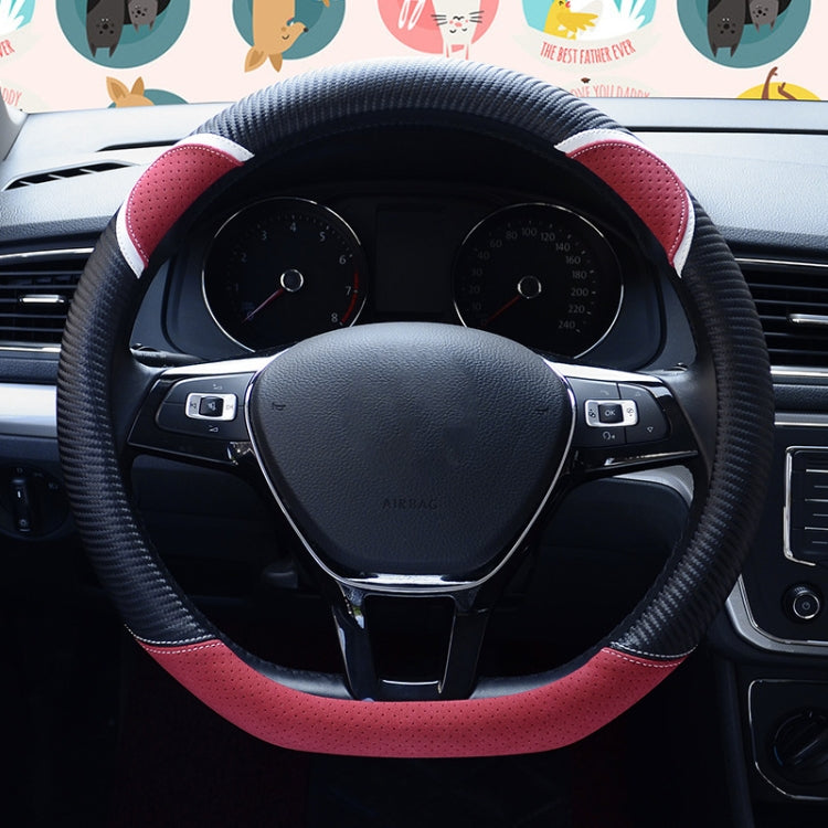 38cm Cute Rabbit Women Cartoon Car Steering Wheel Cover — D Type Black