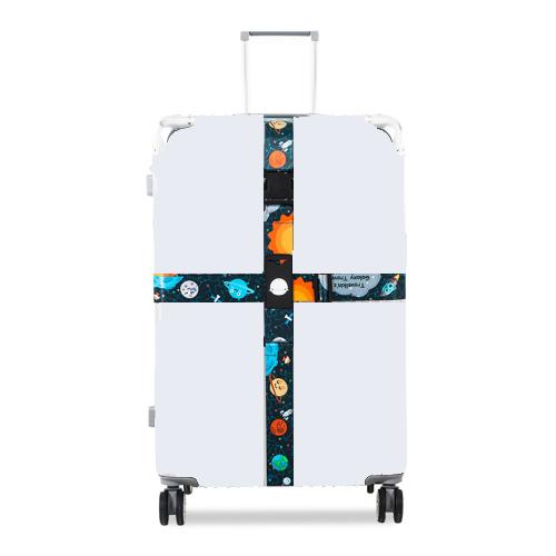 Luggage Cross Customs Lock Binding Strap — Cartoon Planet (Ordinary)