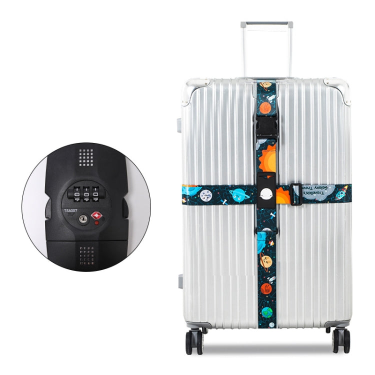 Luggage Cross Customs Lock Binding Strap — Cartoon Planet (TSA)