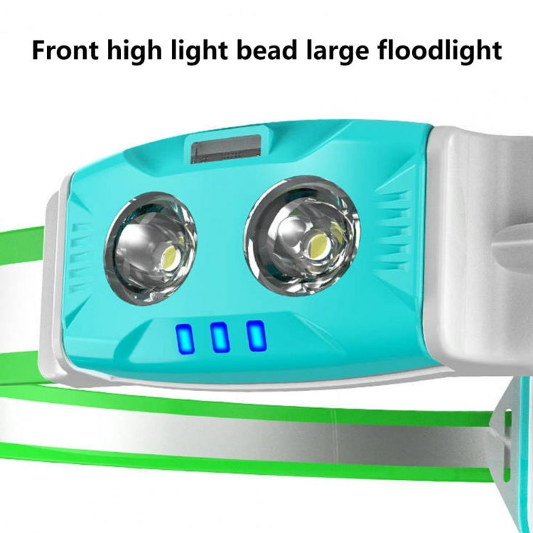 USB Rechargeable Running Light Strap Chest Light — Fluorescent Green