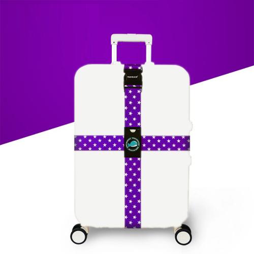 Cross Luggage Strap Without Combination Lock — Yellow Star