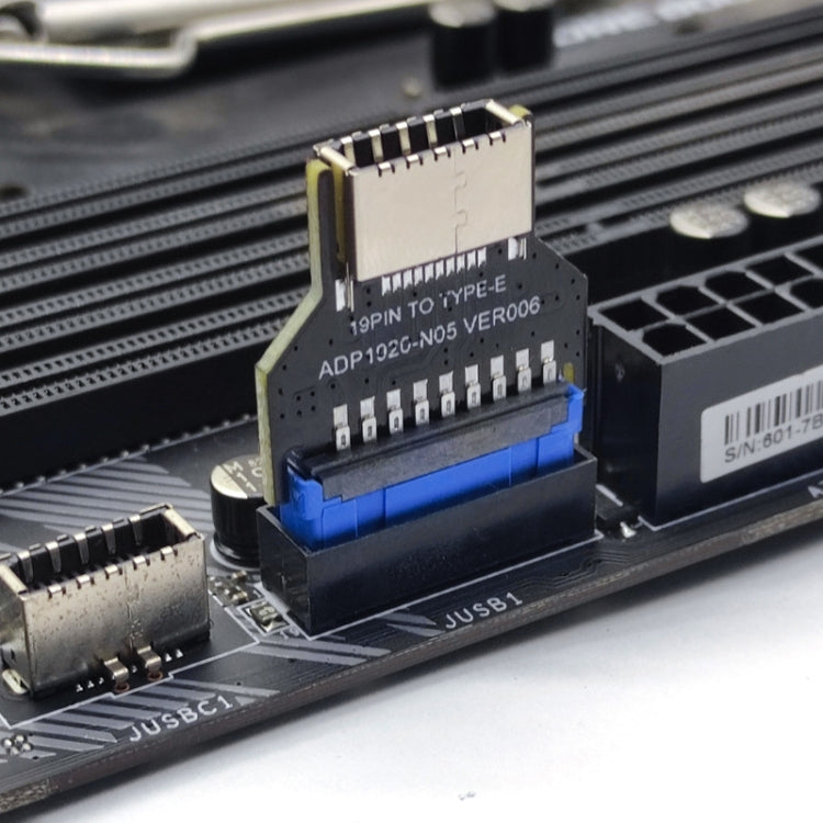 USB 3.0 19PIN Header to Type-E Front A-Key Interface Extend USB Ports to PC